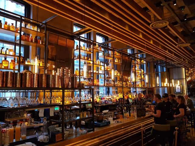 The Alchemist Nottingham bar, ambient lighting, cocktail reception event