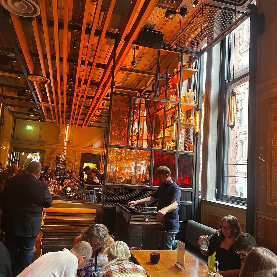 The Alchemist Nottingham cocktail reception, atmospheric bar