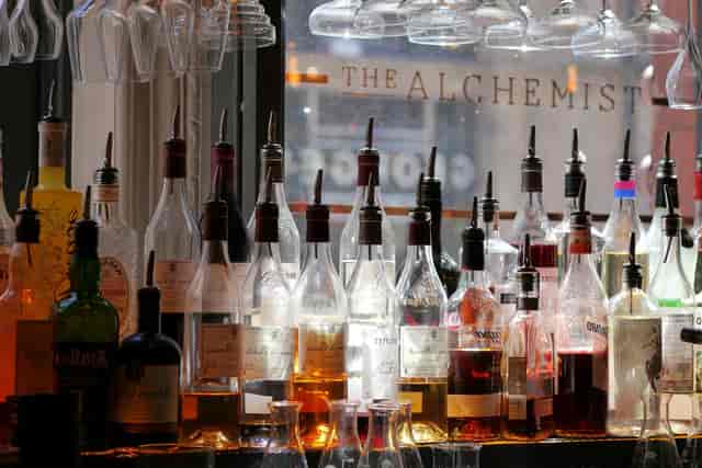 Nottingham Alchemist semi-private bar, cocktail event, networking