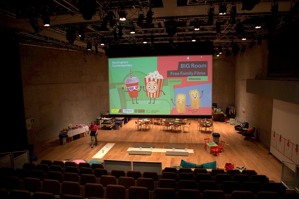 Spacious Nottingham Contemporary event venue for a family-friendly film screening.