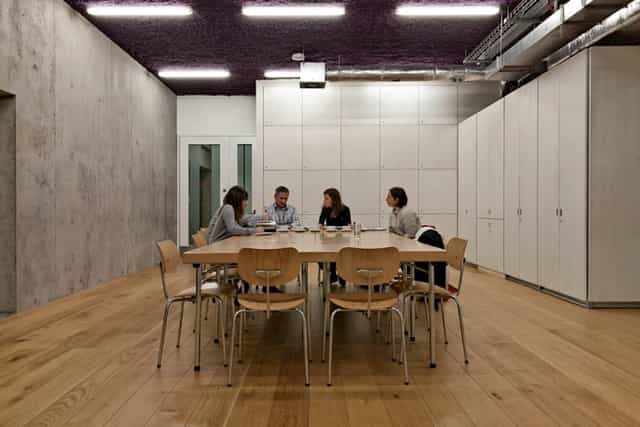 Modern meeting room in Nottingham Contemporary, perfect for collaboration and brainstorming.
