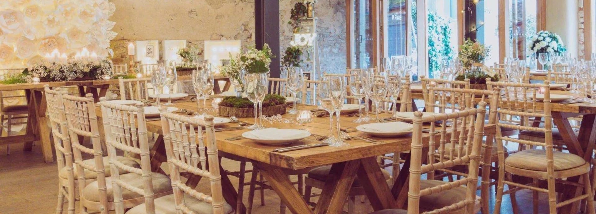 Sophisticated dining setup in The Crown Post Room at The Bell Inn for events.