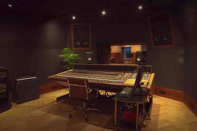 Main Room at The Palais Nottingham: modern sound studio for creative workshops and recording sessions.