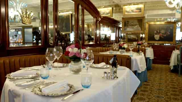 Elegant dining setup at Boudoir, Palais Nottingham for formal events and corporate dinners.