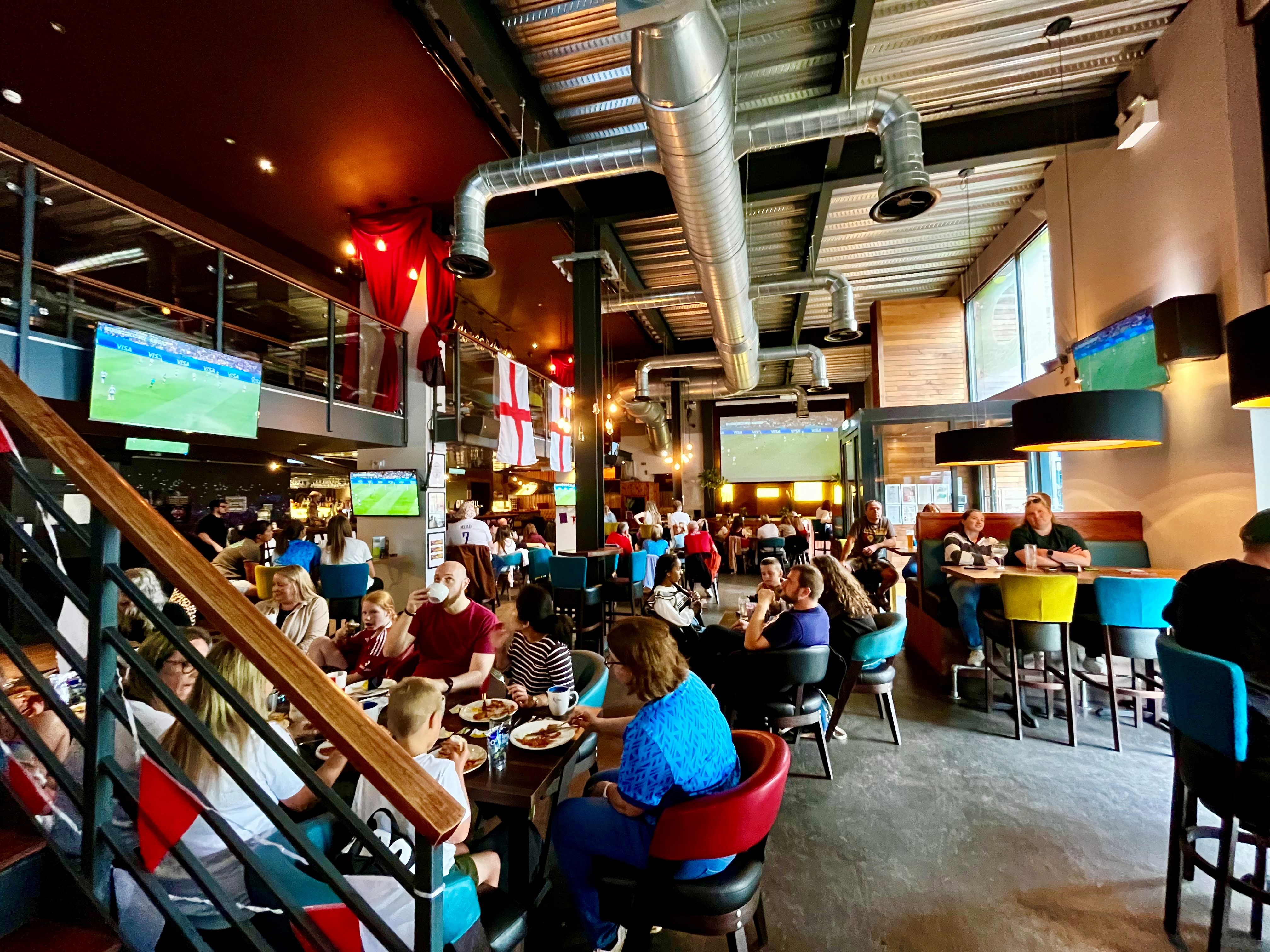 Vibrant Saltbox Bar at Motorpoint Arena, perfect for events and social gatherings.