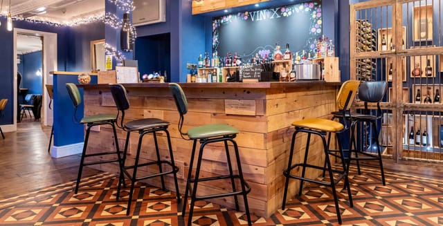 Rustic wood breakout room at Three Ways House Hotel for networking receptions and conferences.