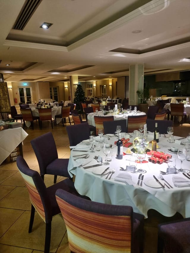 Terrace Suite at Sudbury House Hotel set for formal dinner and holiday celebrations.