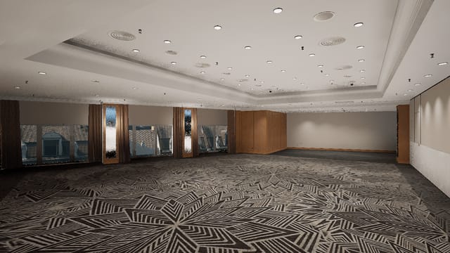 Spacious Groenplaats Room at Hilton Antwerp, ideal for versatile conferences and gatherings.