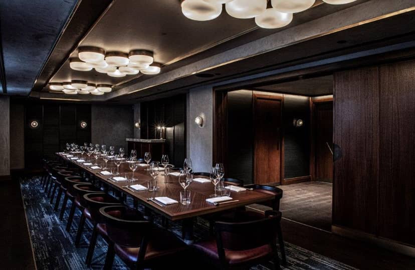 Elegant private dining room at Lucky Cat Bishopsgate, perfect for upscale meetings and events.