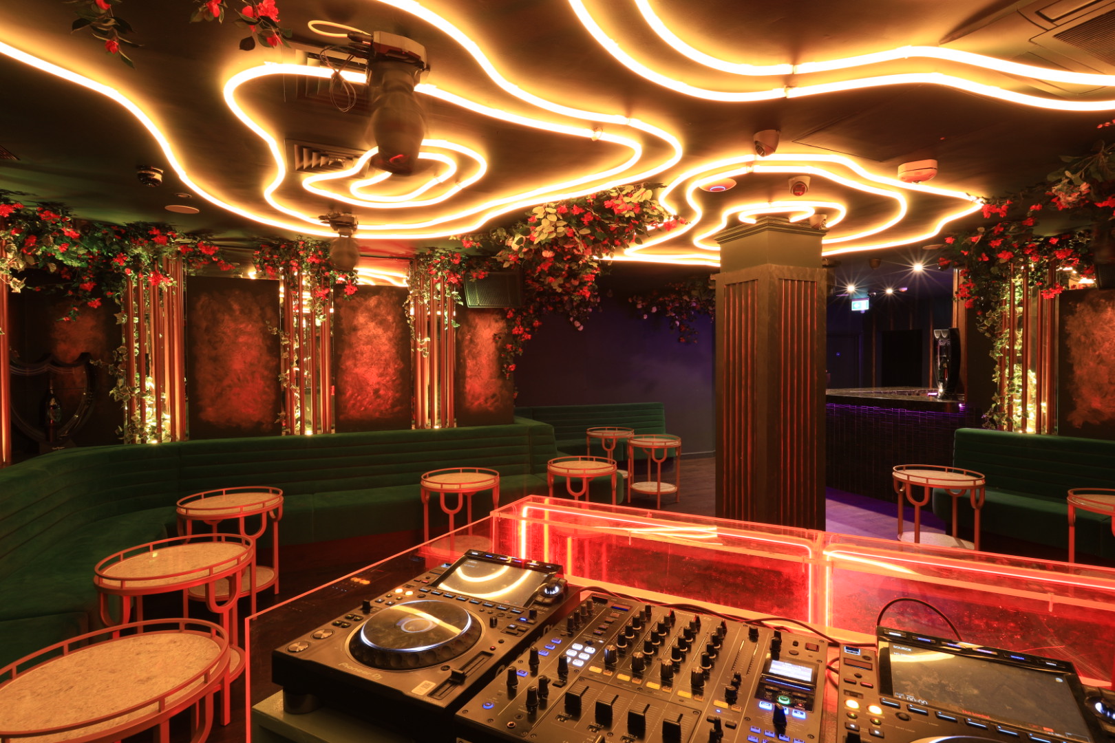 Helios Room in Selene Nightclub: stylish illuminated venue for events and after-parties.