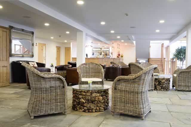 Worton Hall event lobby, networking, reception