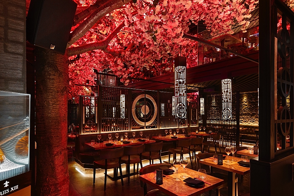 Cherry blossom event venue, romantic dinner reception - Banner