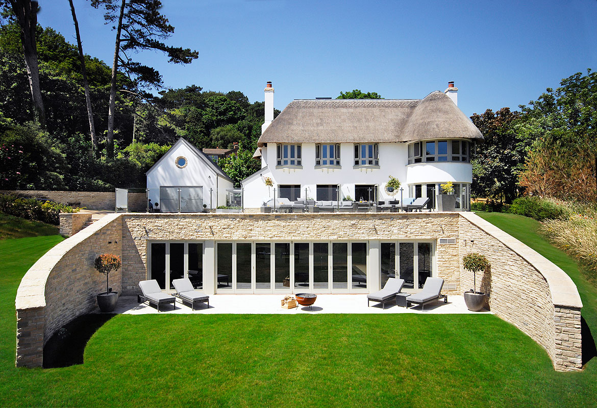Lulworth House executive retreat, luxury estate with indoor-outdoor flow for corporate offsites.