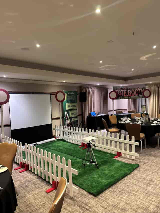 Rippon Hall ballroom event space with interactive tote booth activation for corporate conferences.