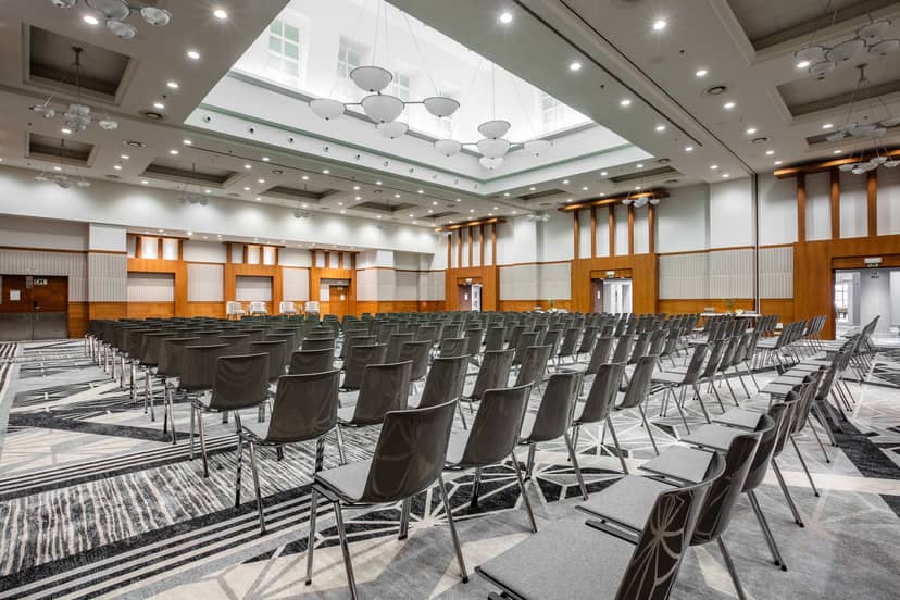 Spacious conference room at Radisson Blu, perfect for meetings and workshops.