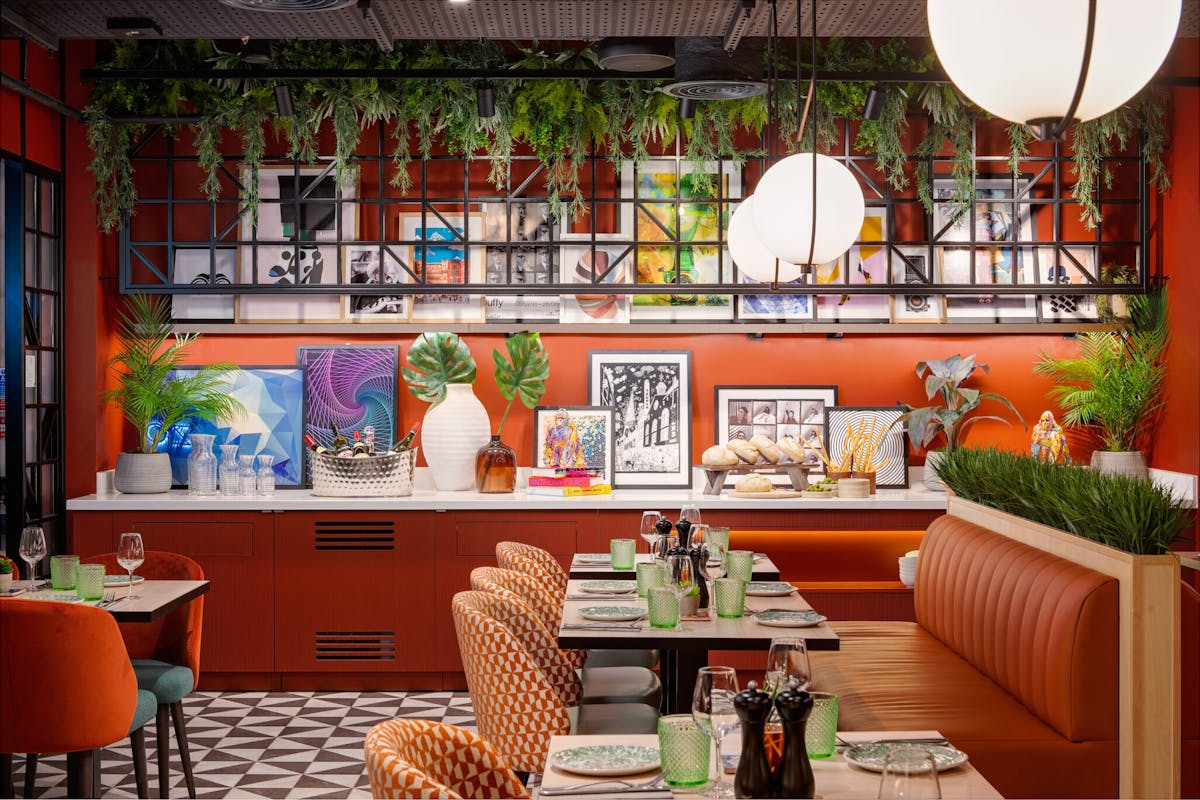 Vibrant Orangery restaurant event venue.