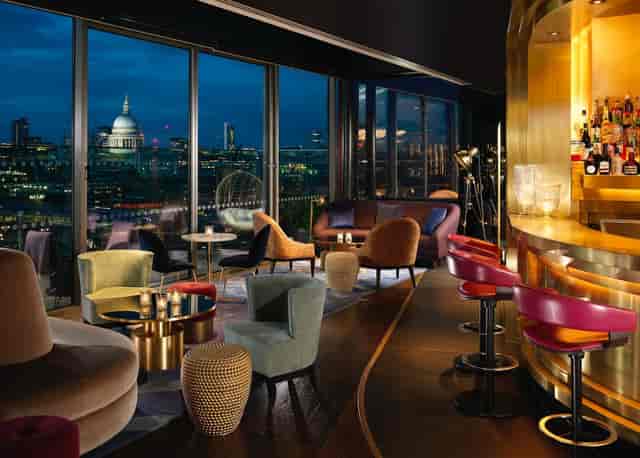 12th Knot rooftop bar with London skyline views for VIP receptions and corporate networking.
