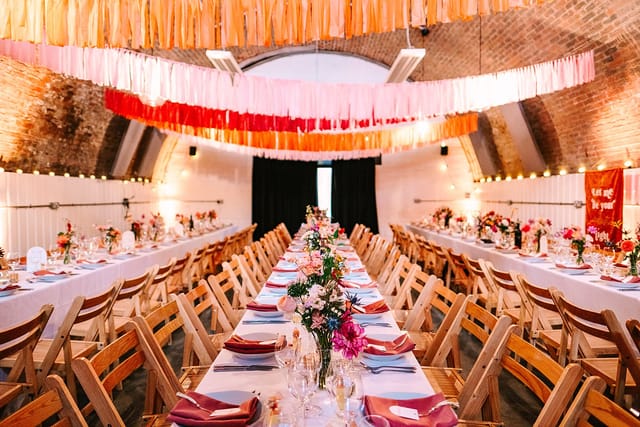 Glass Room Peckham: Gala banquet, fabric decor