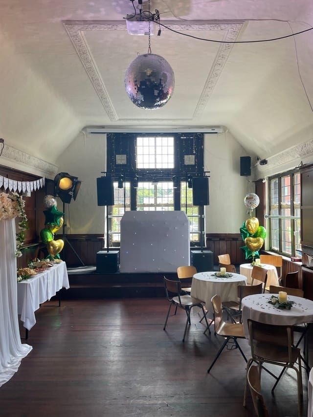 Nun's Head social event DJ booth balloons