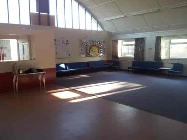 Main Hall at The Arbor Centre featuring perimeter seating, ideal for community event venue rentals.