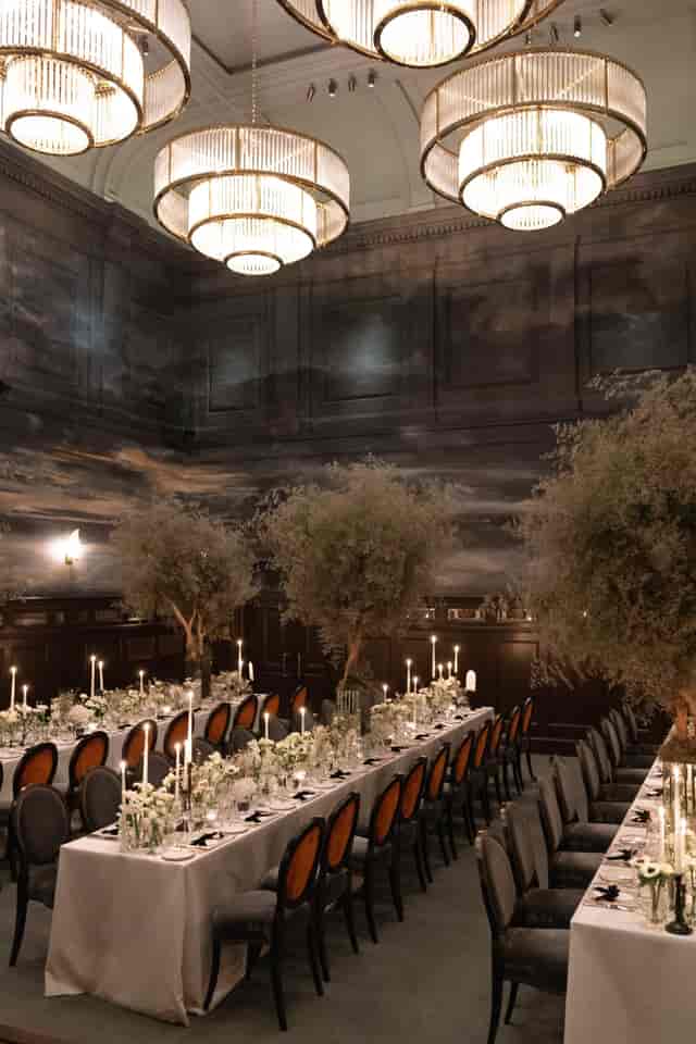 Idalia Restaurant gala, elegant wedding, floral candlelight