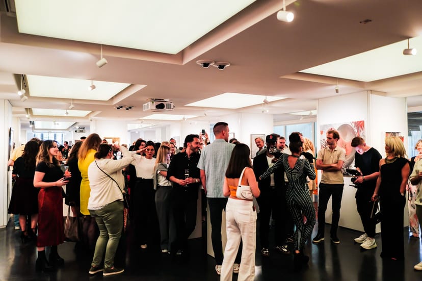 Art'otel Amsterdam networking event, modern gallery space