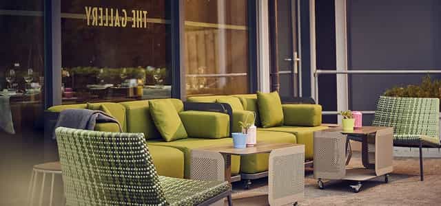 Amsterdam art'otel lounge, modern seating, networking, VIP event