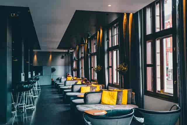 Modern Amsterdam art'otel lounge bar cocktail reception