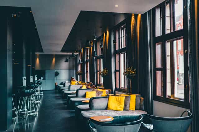 Modern Amsterdam art'otel lounge bar cocktail reception