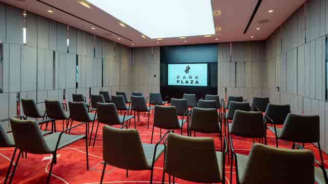 Berlin meeting, modern event, AV backdrop