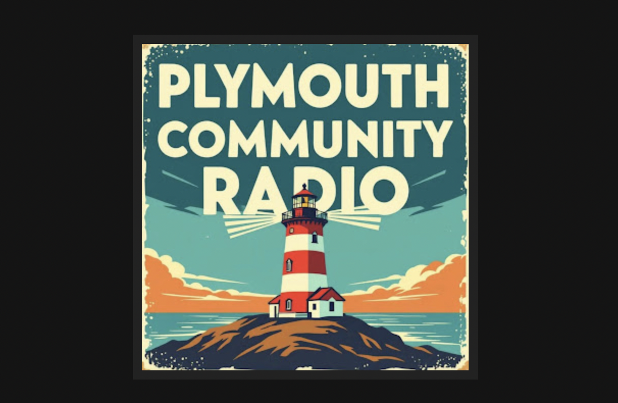 Plymouth Community Radio lighthouse graphic, event venue hire