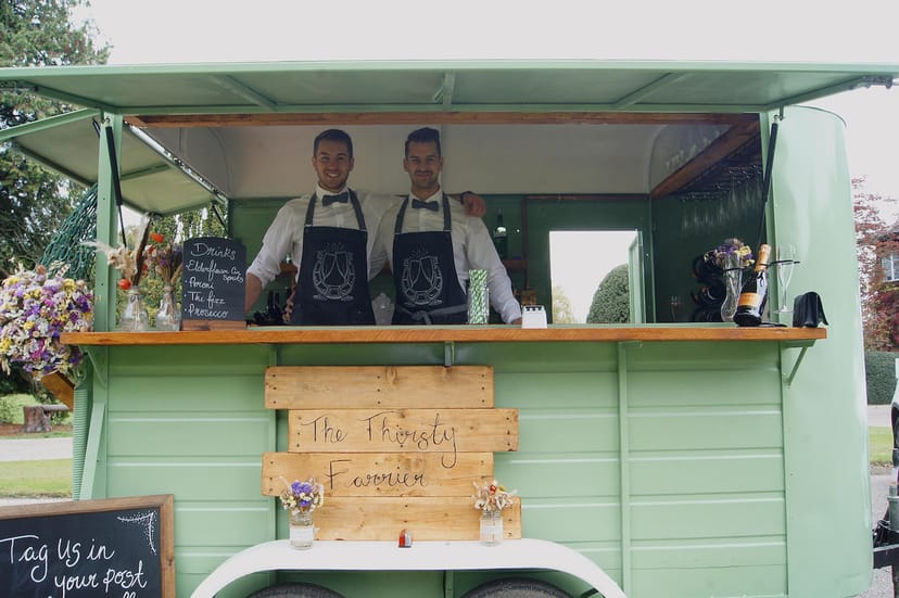 Rustic mobile bar, event drinks, bottomless packages