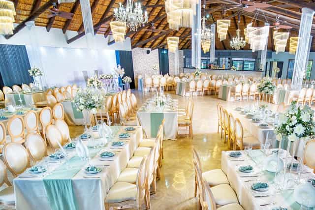 Melrose Arch wedding venue, elegant banquet setup
