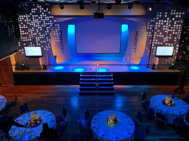 Melrose Arch auditorium, modern stage, gala, awards.
