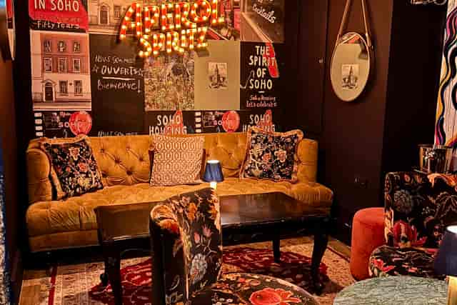 Baaria cocktail lounge, velvet sofa, event venue, VIP room
