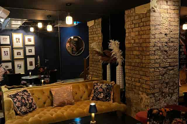 Baaria lounge event space, brick, velvet, cocktail reception