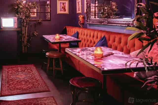 9inety 6ix private karaoke room, plush seating, cocktail lounge, VIP events