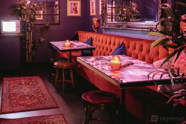 9inety 6ix private karaoke room, plush seating, cocktail lounge, VIP events