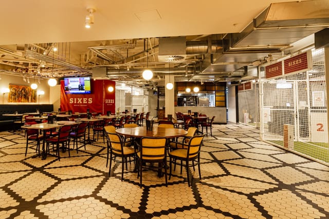 9inety 6ix event space, cricket nets, corporate party, team building