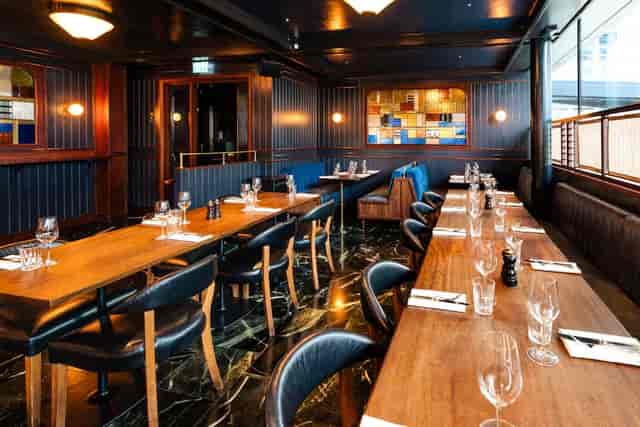 Hawksmoor Spitalfields bar private dining room for VIP networking and board dinners.