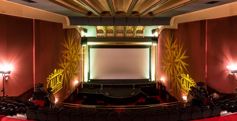 Amphitheatre venue with raked seating for product launches and corporate plenary sessions.