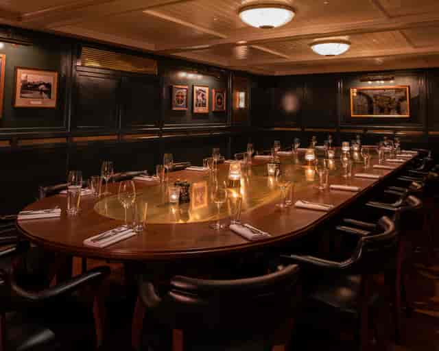 Queenie Watts boardroom setup for exclusive executive dinners and private meetings.