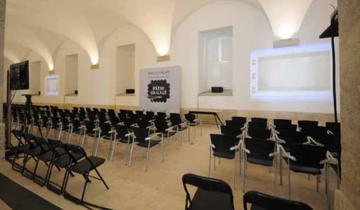 Theater-style setup at Patio Da Galé venue for corporate events and conference hire.