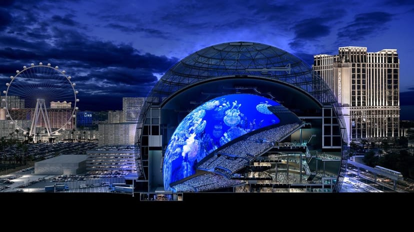 Sphere Las Vegas event space for corporate activations and keynote conferences.
