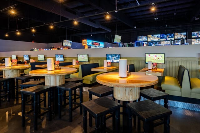 JefeBet Event Center: Industrial sports venue for corporate happy hours and networking events.