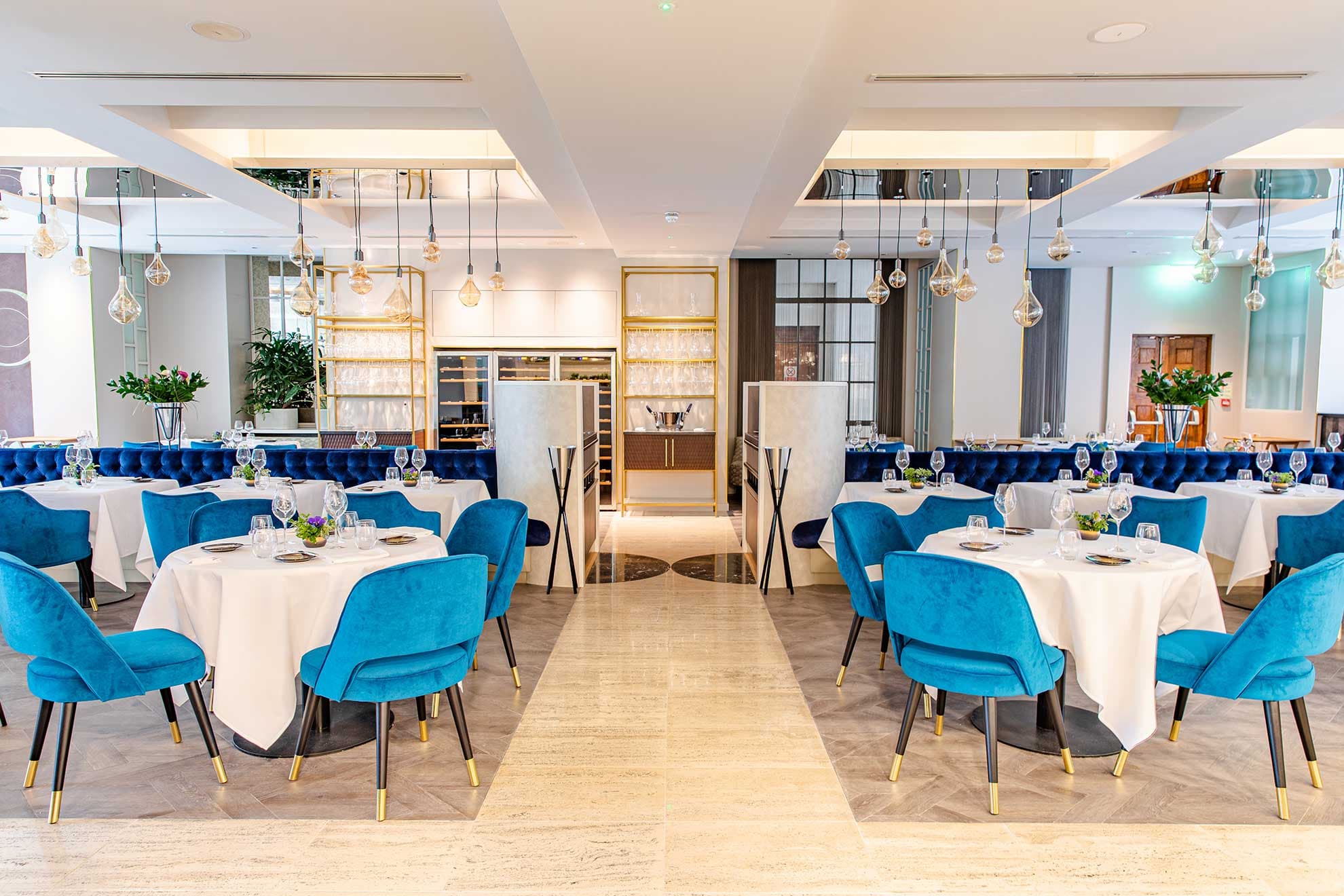 Cord Café dining room featuring vibrant seating, ideal for corporate lunches and networking events.