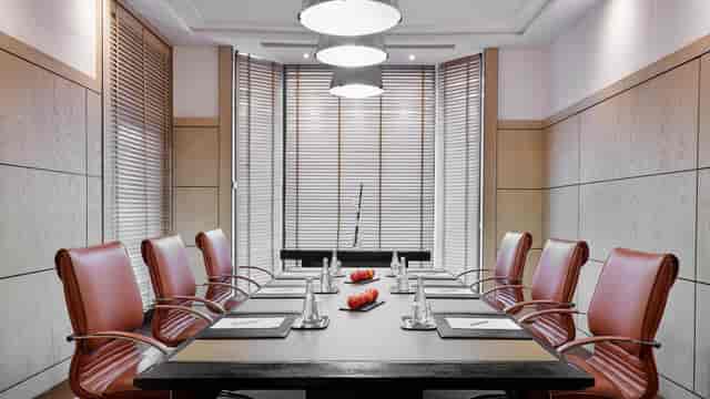 Boardroom setup in Hyatt Regency Casablanca for executive meetings and corporate events.