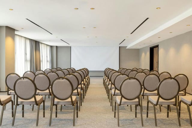 Grand Ballroom theater setup in Le Méridien Casablanca for professional corporate events.