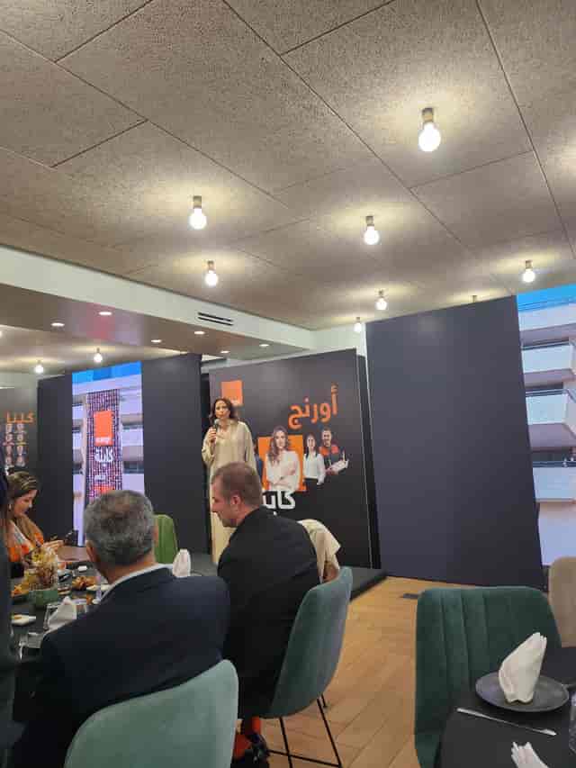 AnfaPlace corporate speaker presentation and networking event branding.