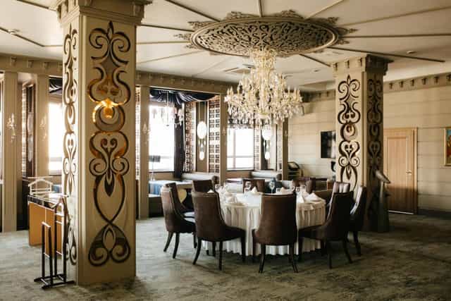 Ornate Restaurant Jumbaktas event space for VIP board dinners and social gatherings.